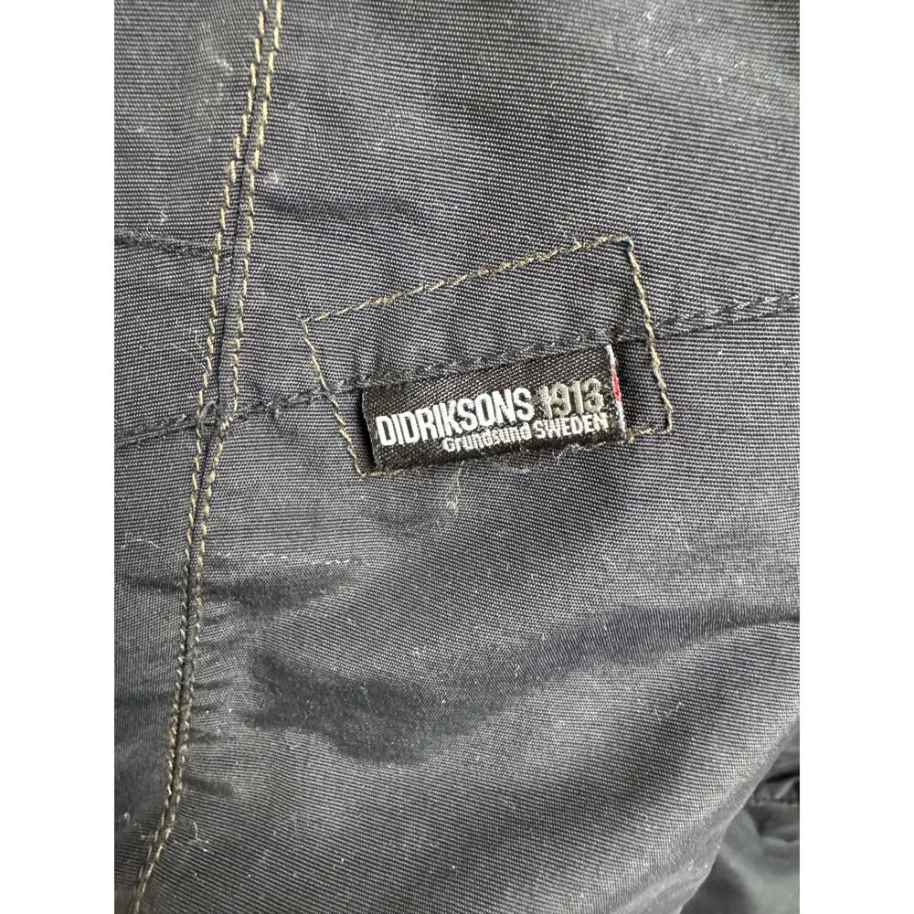 DIDRIKSONS 1913 WOMEN HOODED BLACK STORM SYSTEM JACKET SIZE 40